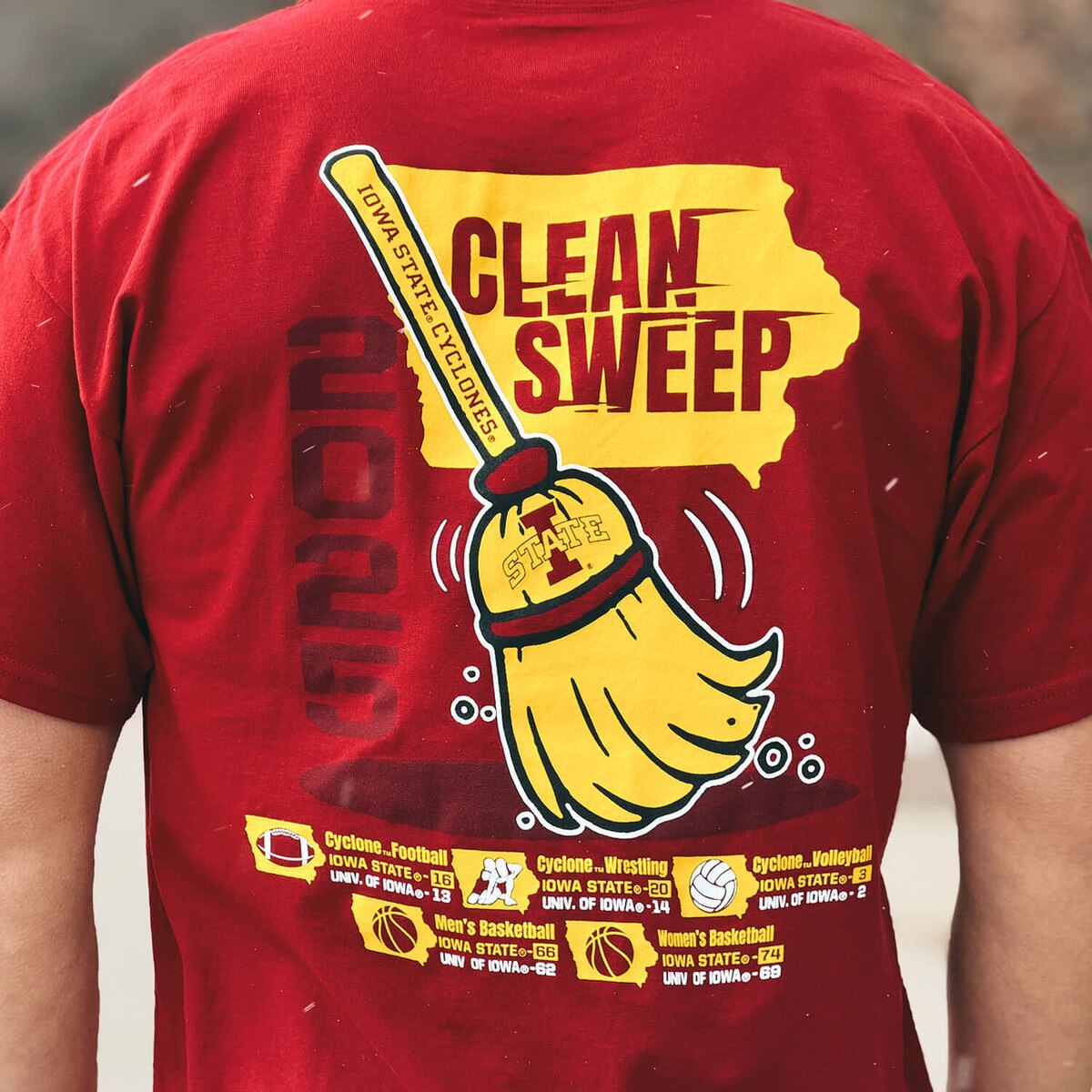 Champion Clean Sweep I-State Cardinal Short Sleeve T-shirt | ISU